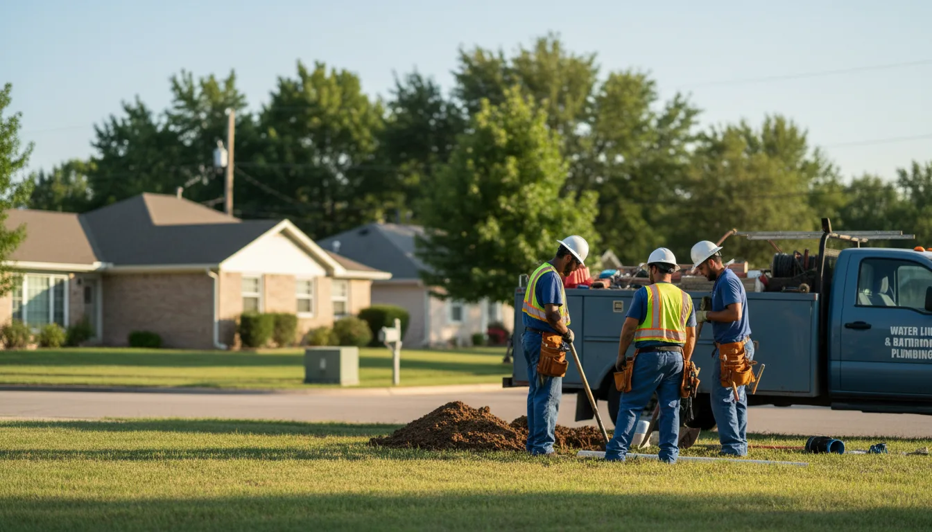 Residential water line and bathroom plumbing service in Stoneham, ME